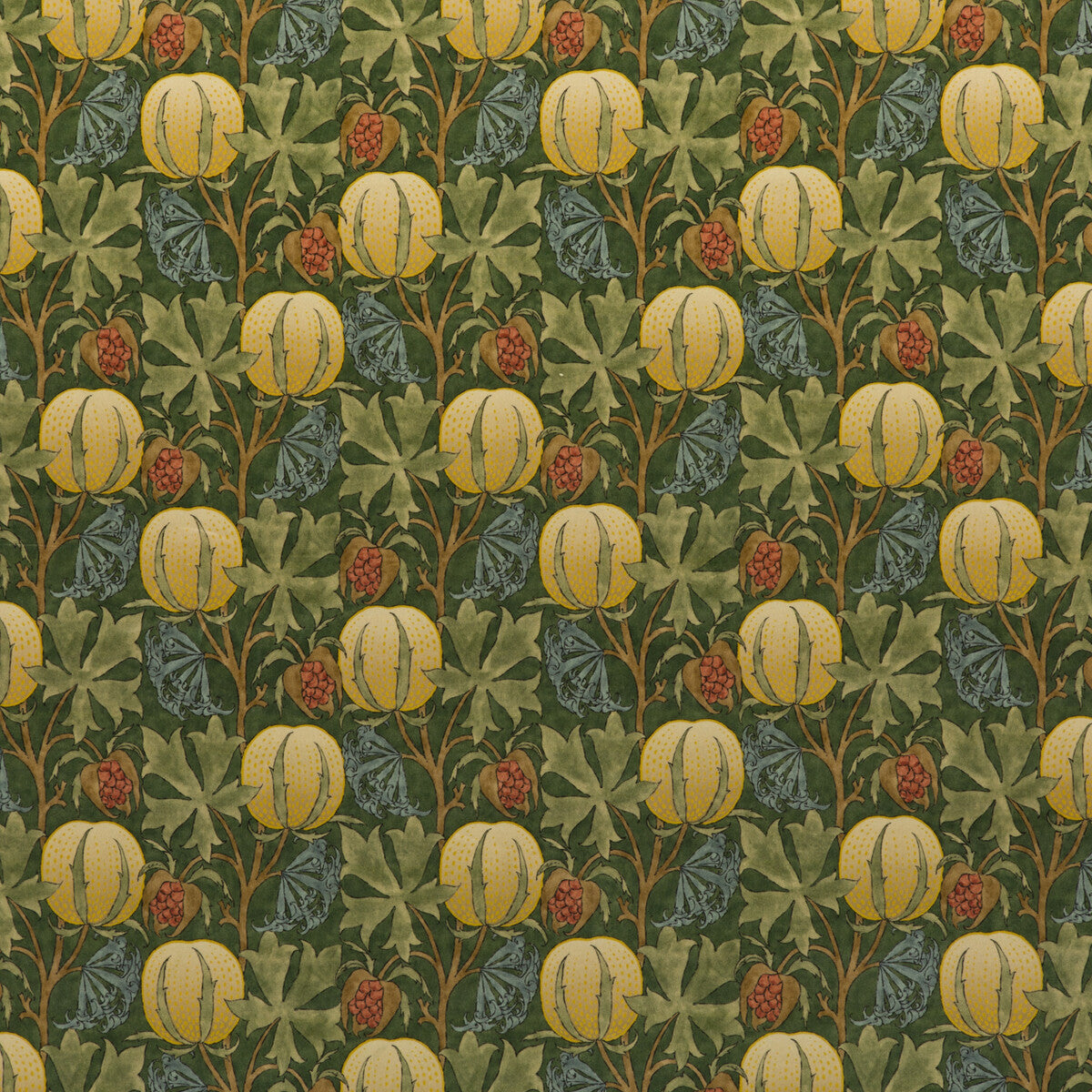 G P & J BAKER PUMPKINS VELVET GREEN/TERRACOTTA