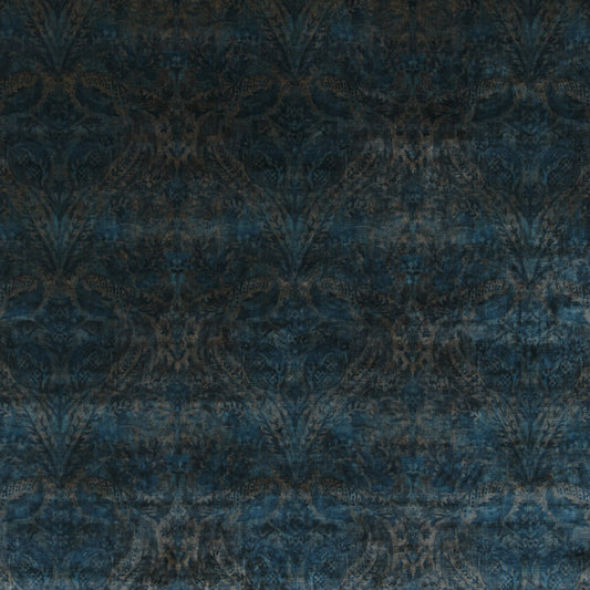 G P & J BAKER ROYAL DAMASK VELVET SAPPHIRE