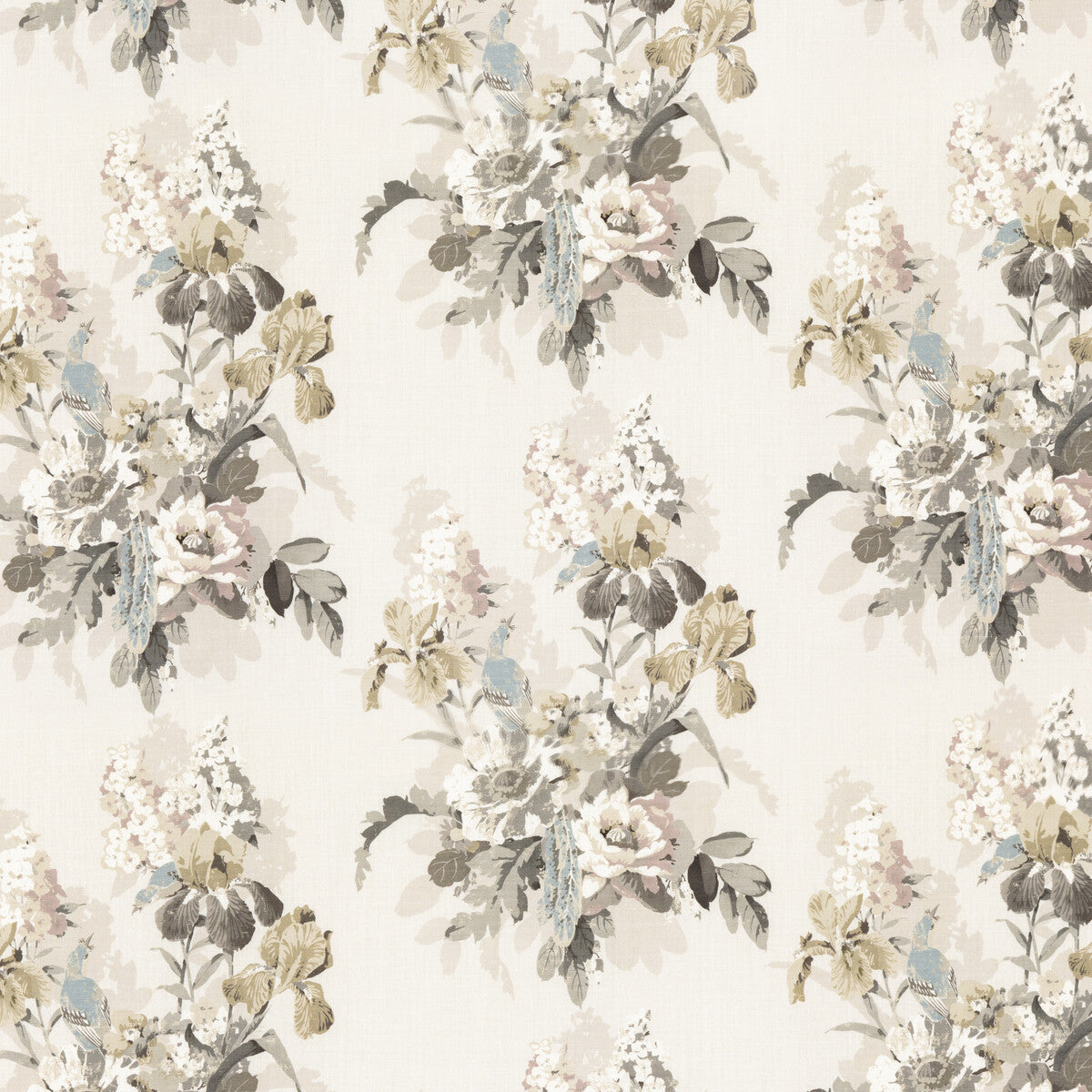G P & J BAKER BIRD & IRIS IVORY/MOLE