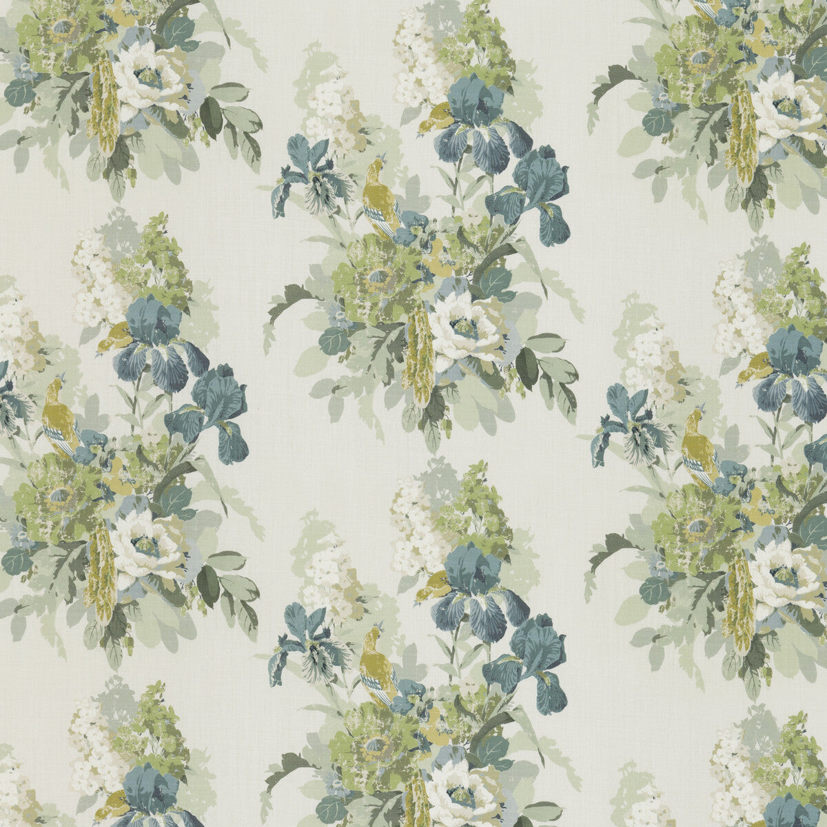 G P & J BAKER BIRD & IRIS SOFT TEAL