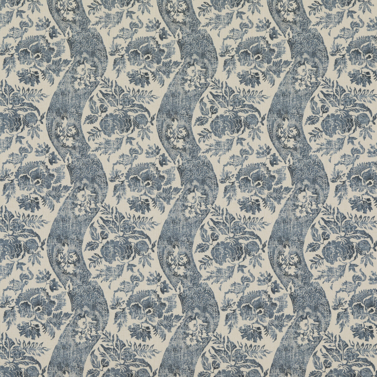 G P & J BAKER CALDBECK INDIGO/LINEN