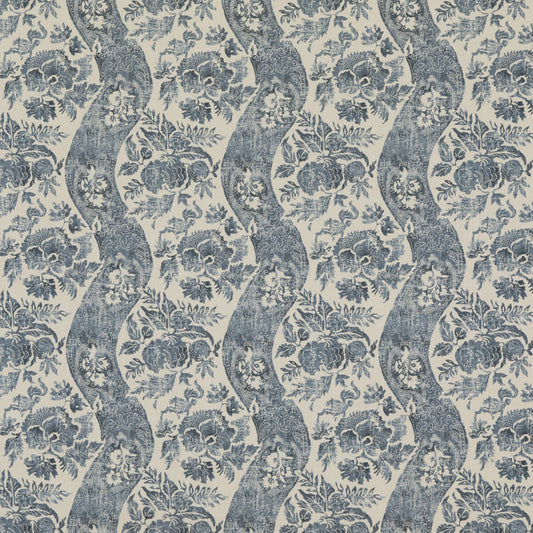 G P & J BAKER CALDBECK INDIGO/LINEN