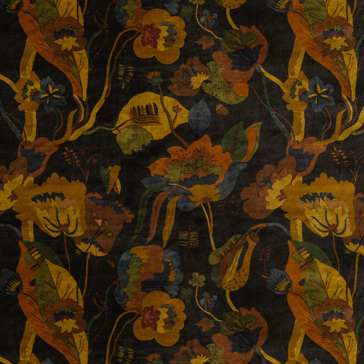 G P & J BAKER CALIFORNIA VELVET CHARCOAL