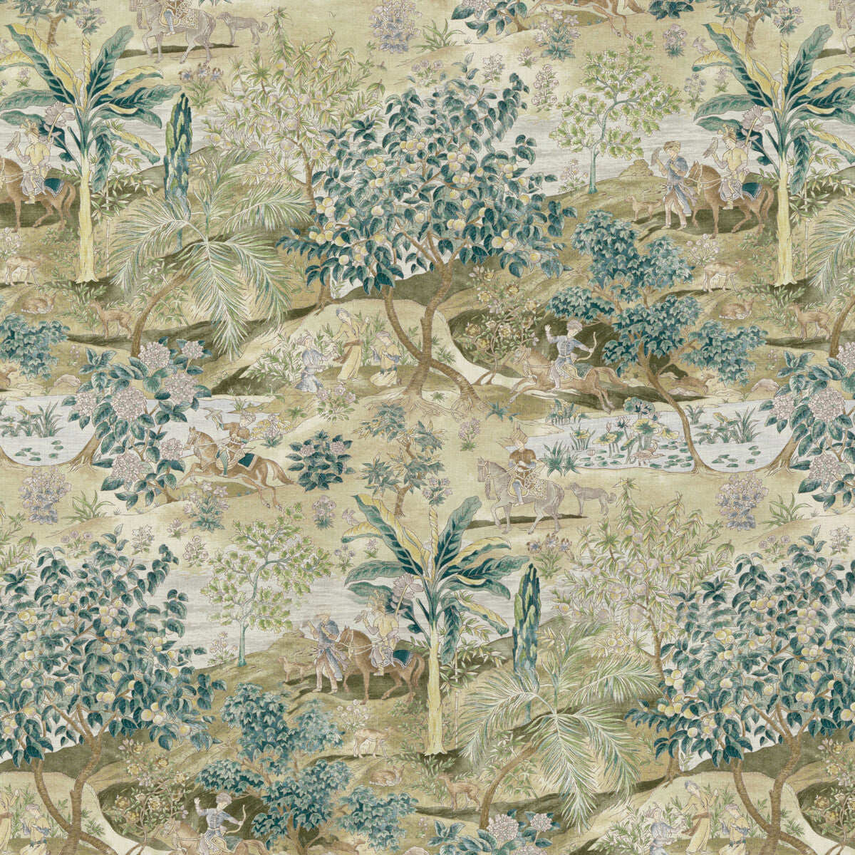 G P & J BAKER RAMAYANA GREEN/MOLE