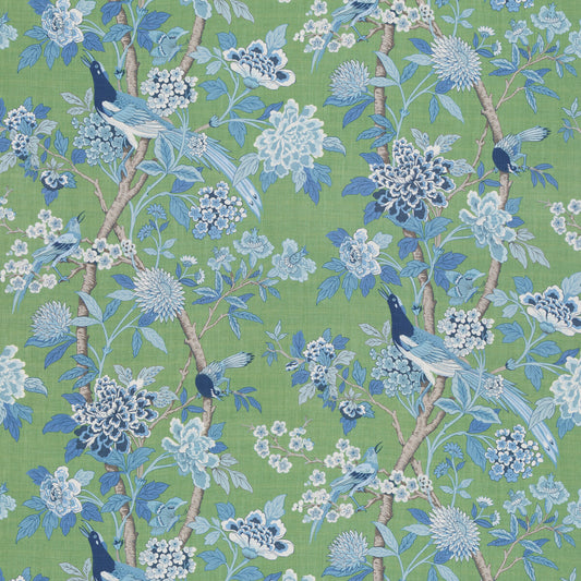 G P & J BAKER HYDRANGEA BIRD (ARCHIVE) EMERALD/BLUE