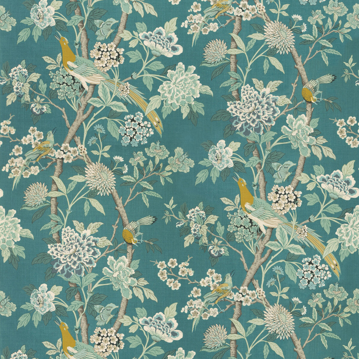 G P & J BAKER HYDRANGEA BIRD (ARCHIVE) TEAL