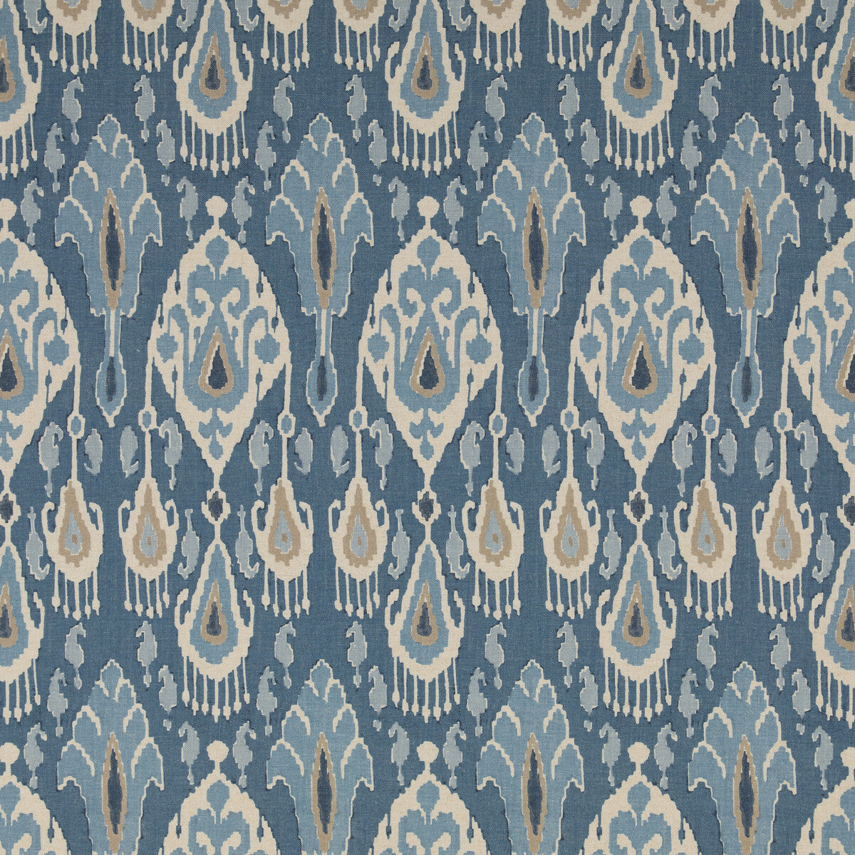 G P & J BAKER IKAT BOKHARA BLUE