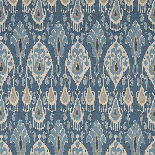 G P & J BAKER IKAT BOKHARA BLUE