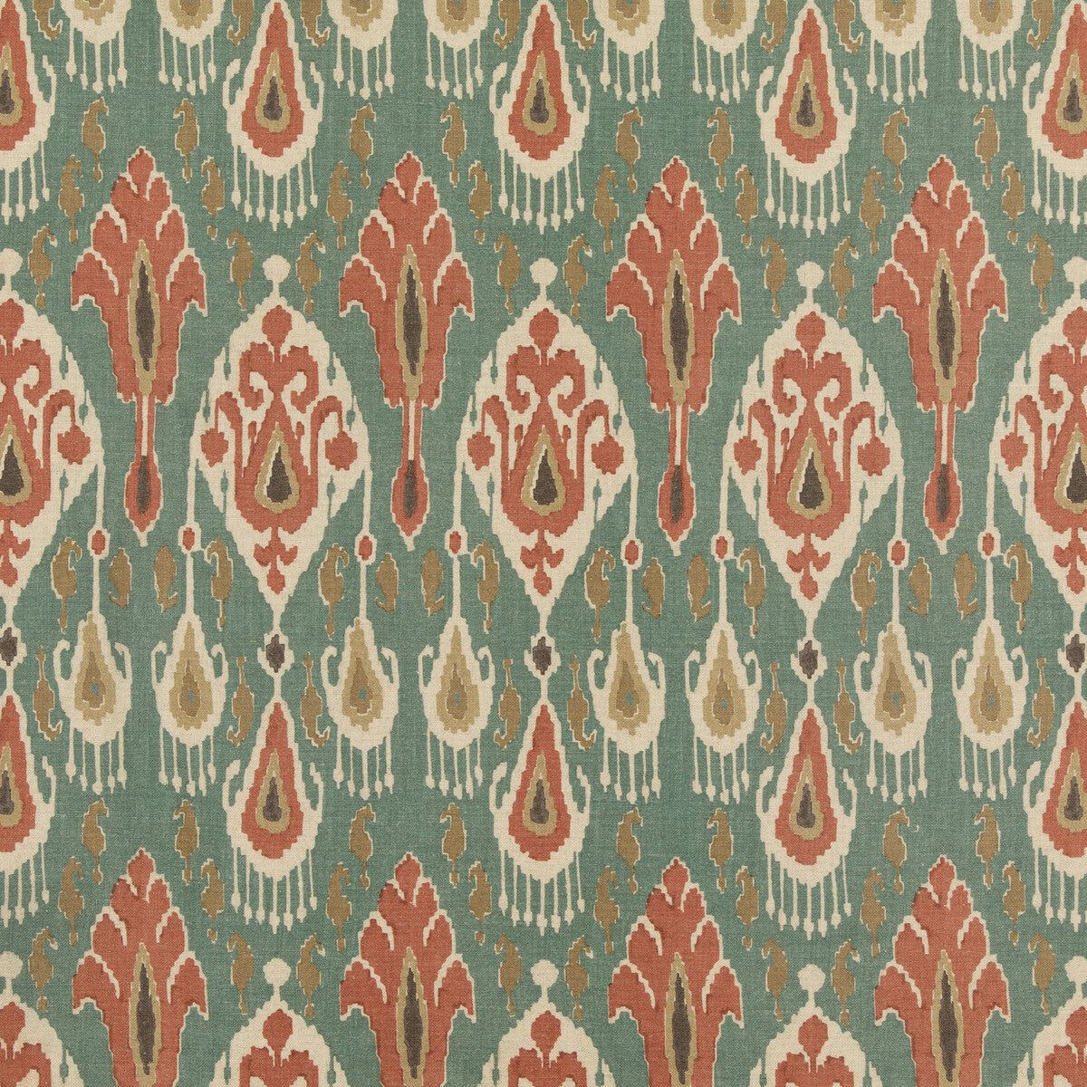 G P & J BAKER IKAT BOKHARA TEAL