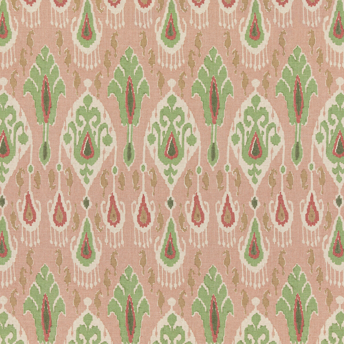 G P & J BAKER IKAT BOKHARA ROSE/GREEN