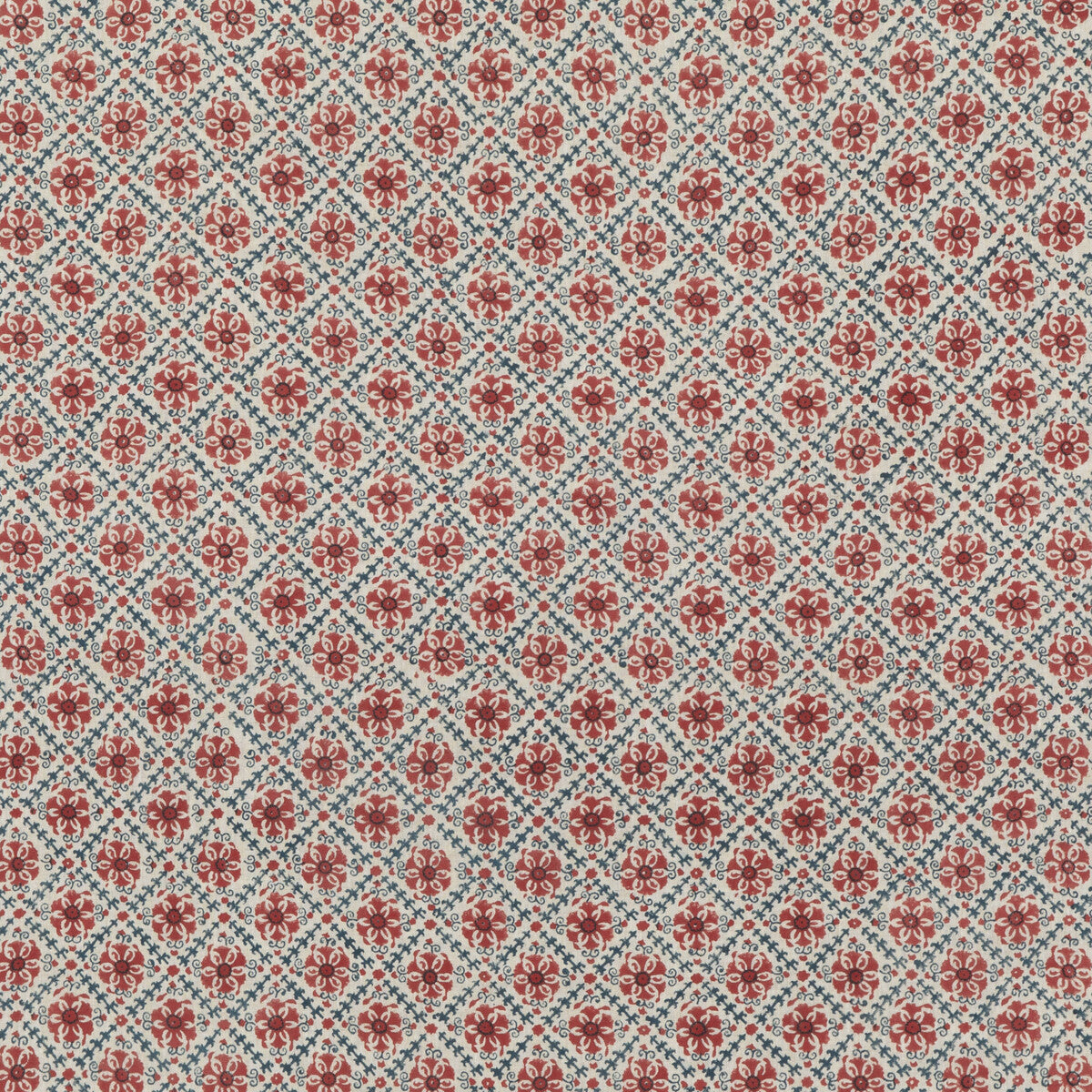 G P & J BAKER CAMDEN TRELLIS RED/ BLUE