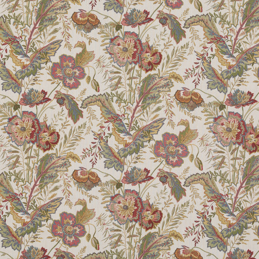 G P & J BAKER INDIENNE FLOWER EMERALD/RED