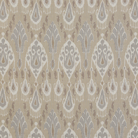 G P & J BAKER IKAT BOKHARA LINEN PARCHMENT
