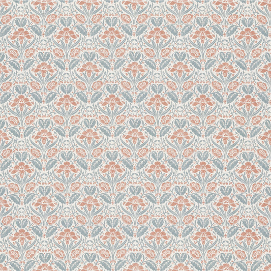 G P & J BAKER IRIS MEADOW COTTON TEAL