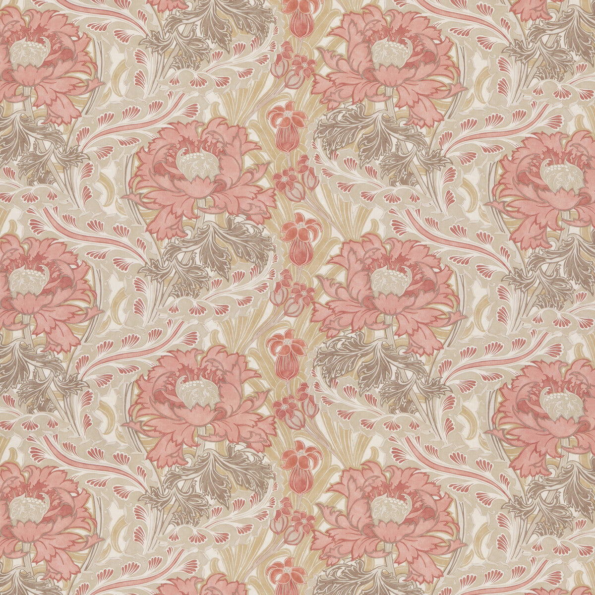 G P & J BAKER BRANTWOOD COTTON CORAL/SAND