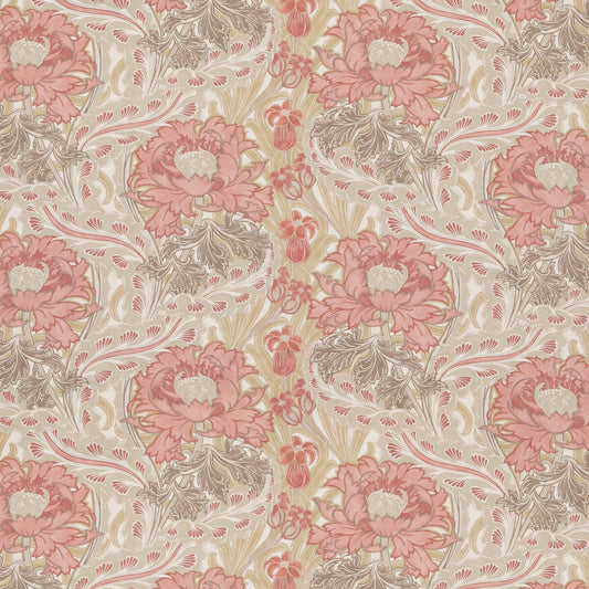 G P & J BAKER BRANTWOOD COTTON CORAL/SAND