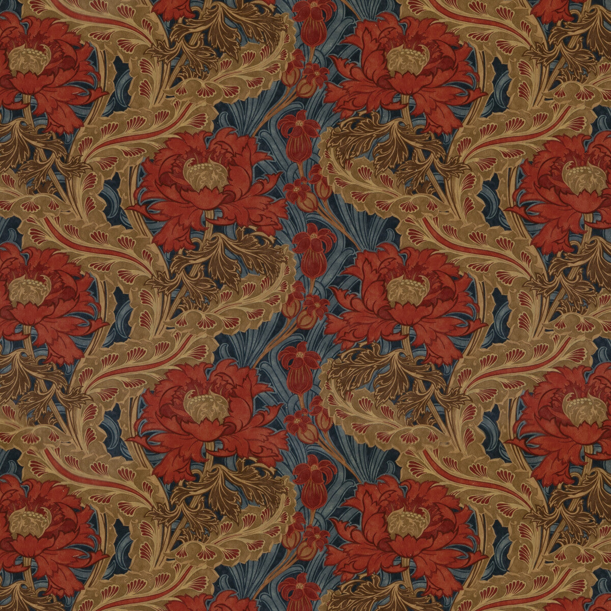 G P & J BAKER BRANTWOOD VELVET RED/BLUE
