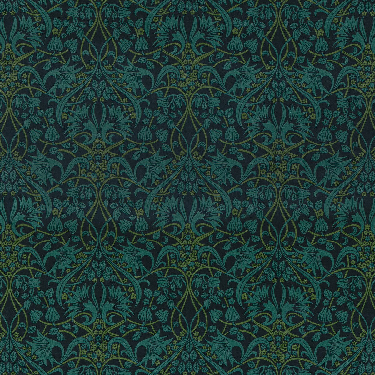 G P & J BAKER FRITILLERIE VELVET INDIGO/TEAL