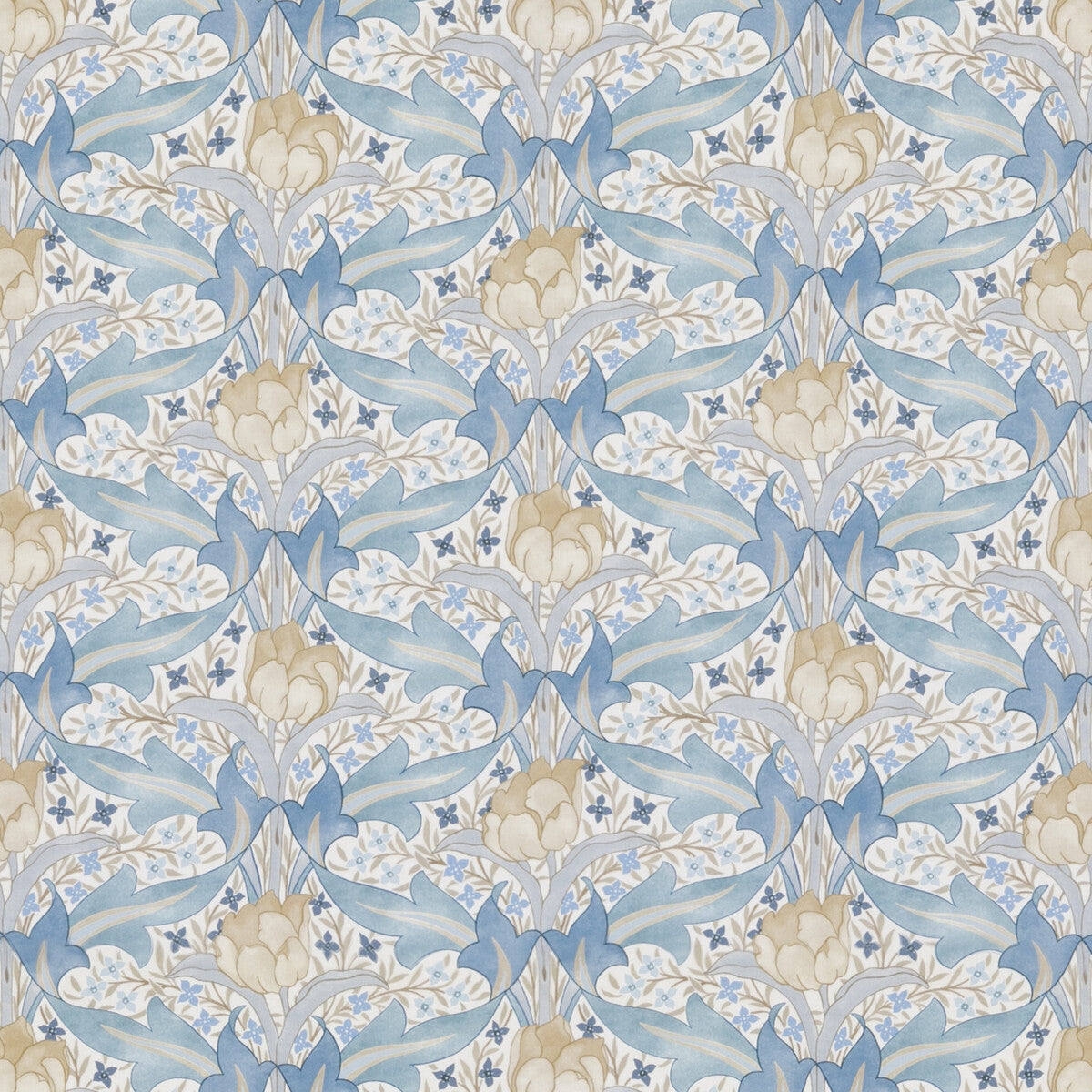G P & J BAKER TULIP & JASMINE COTTON BLUE