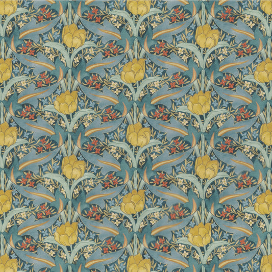 G P & J BAKER TULIP & JASMINE COTTON TEAL