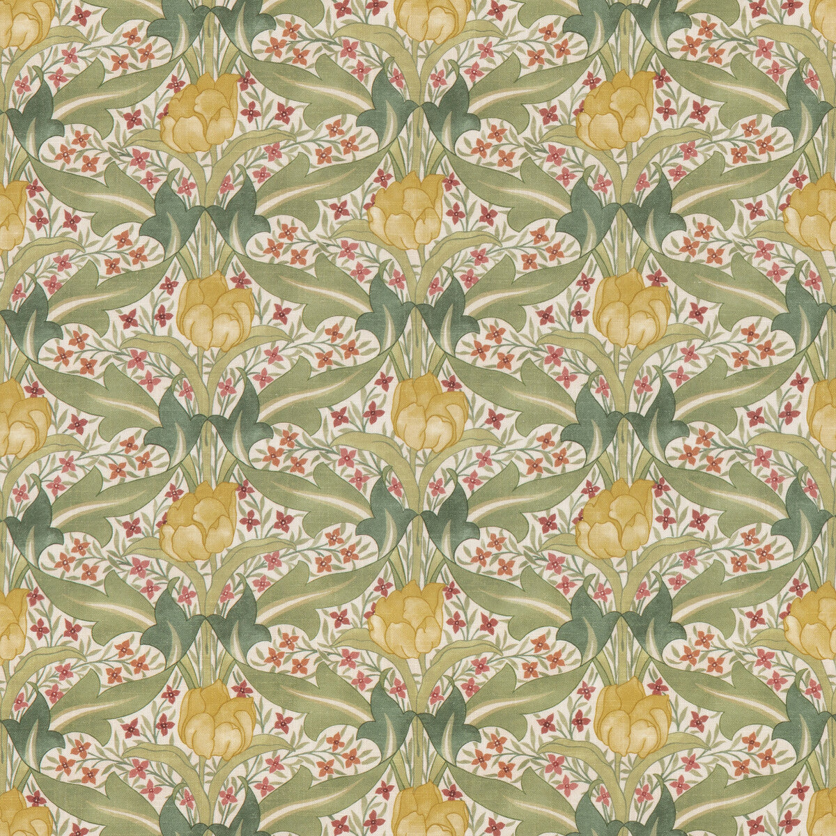 G P & J BAKER TULIP & JASMINE RED/GREEN