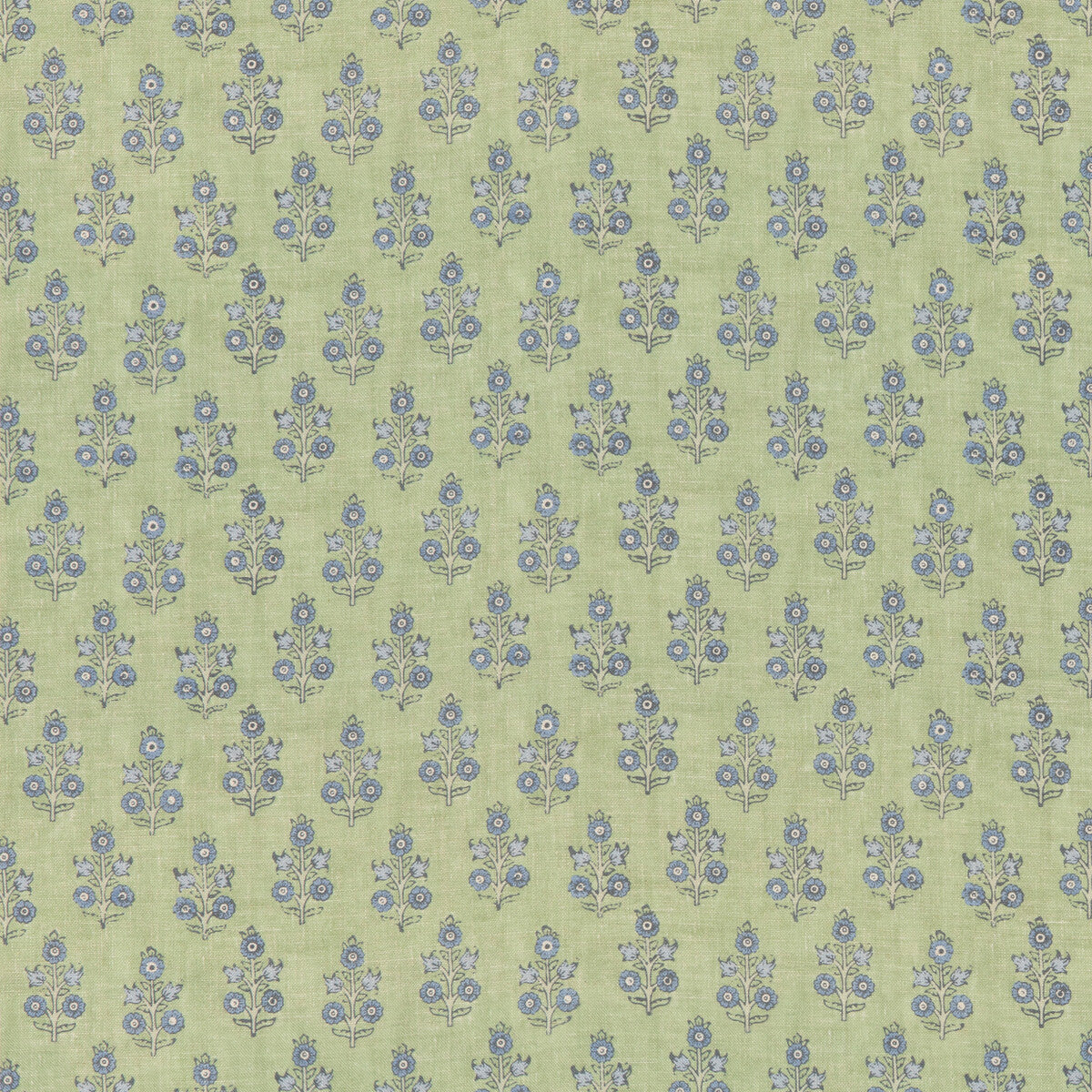 G P & J BAKER POPPY SPRIG GREEN/BLUE