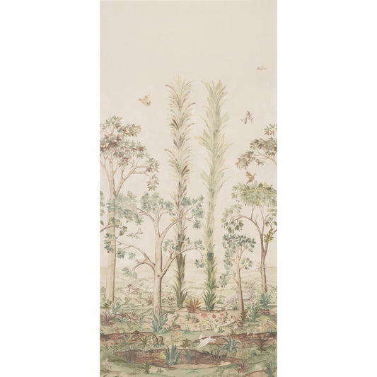 G P & J BAKER TALL TREES PRINTED PANEL SUNSET