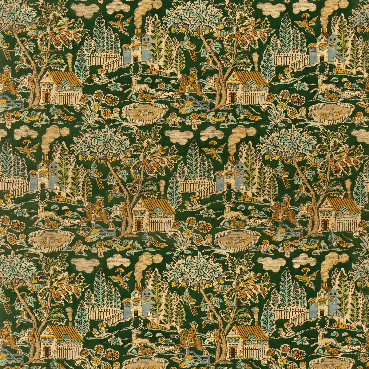 G P & J BAKER HOME PARK VELVET ROYAL GREEN