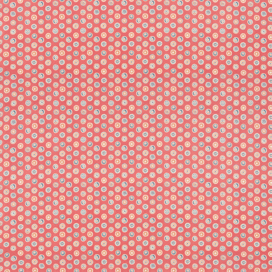 G P & J BAKER COURT BUTTONS OLD RED