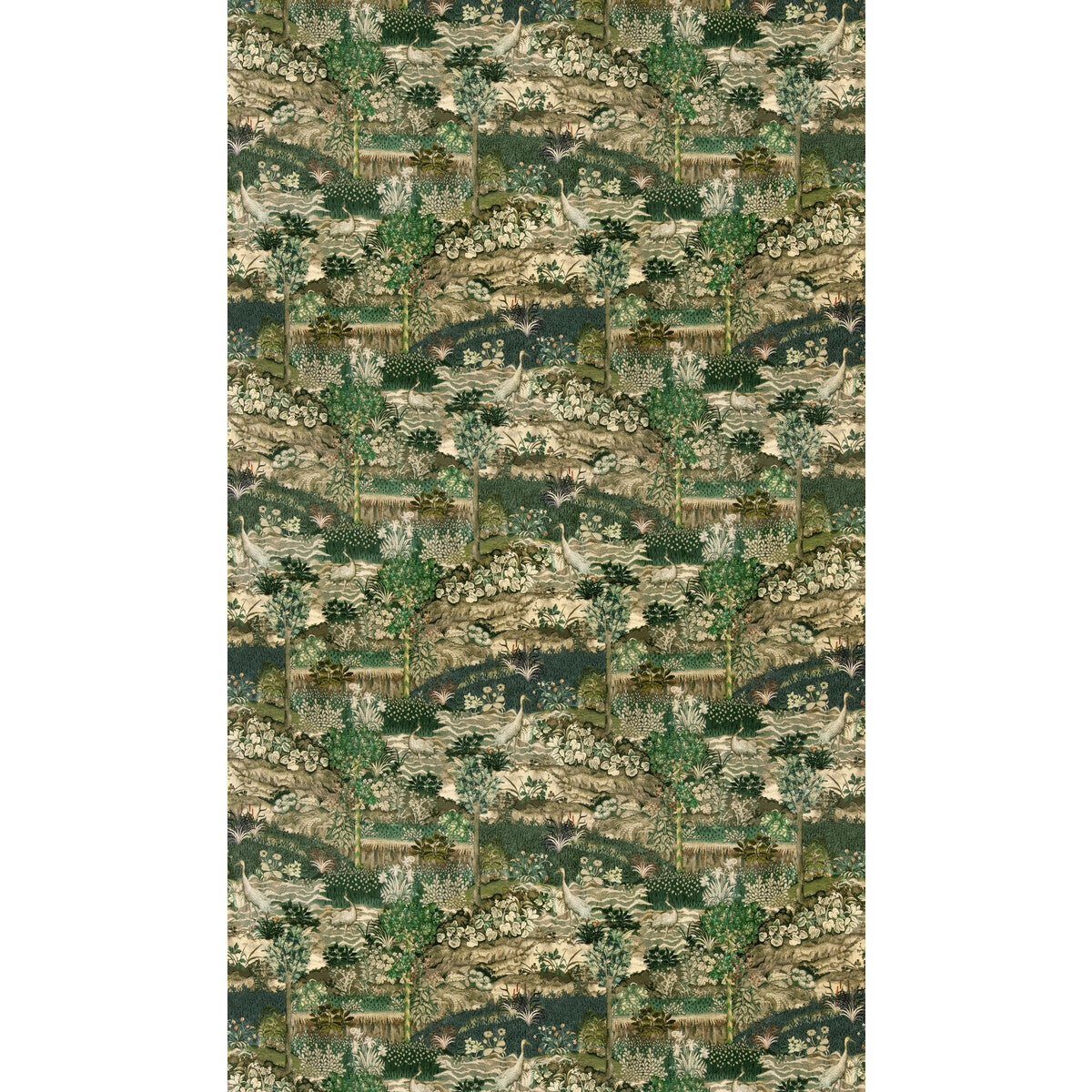 G P & J BAKER PALACE TAPESTRY VELVET ROYAL GREEN