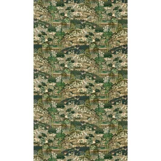 G P & J BAKER PALACE TAPESTRY VELVET ROYAL GREEN