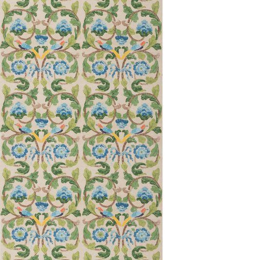 G P & J BAKER TUDOR ROSE BLUE/GREEN