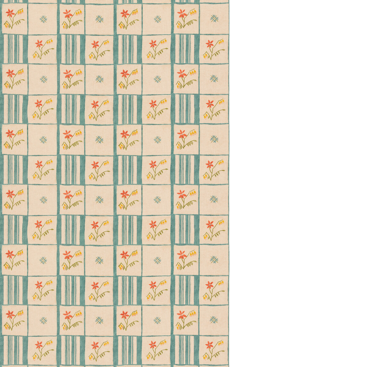 G P & J BAKER FORGET-ME-NOT TEAL/SPICE
