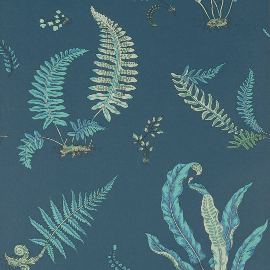 G P & J BAKER FERNS INDIGO/TEAL