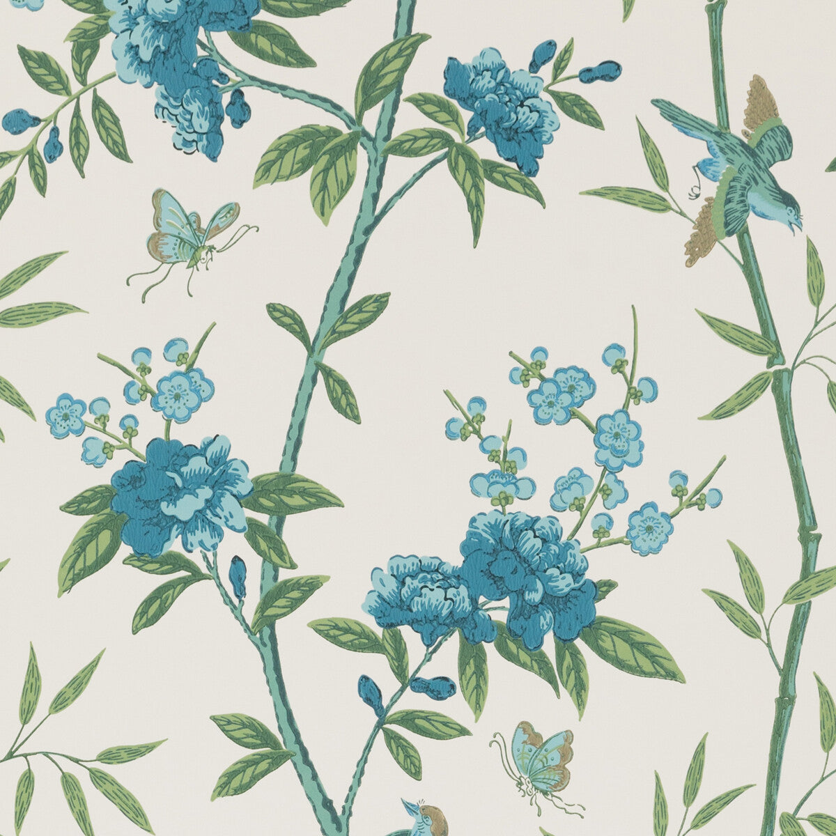 G P & J BAKER PEONY & BLOSSOM INDIGO/TEAL