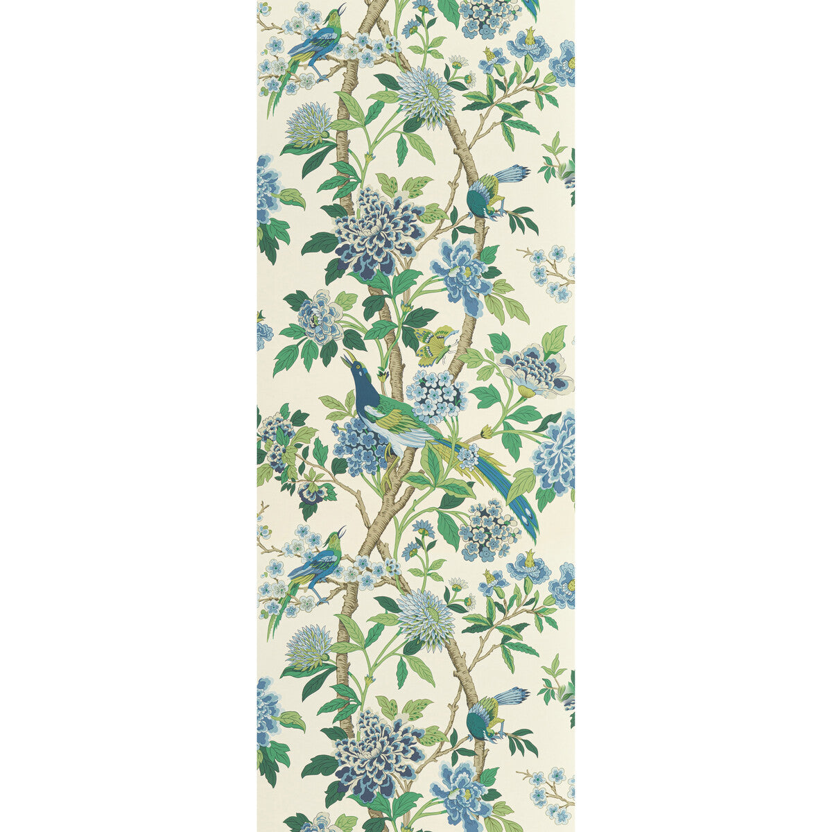 G P & J BAKER HYDRANGEA BIRD EMERALD/BLUE