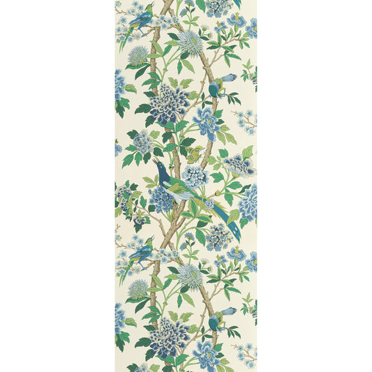 G P & J BAKER HYDRANGEA BIRD EMERALD/BLUE