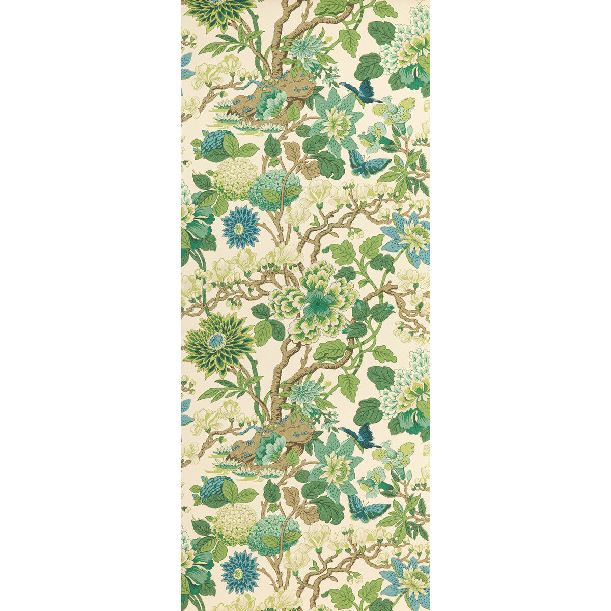 G P & J BAKER MAGNOLIA EMERALD/TEAL