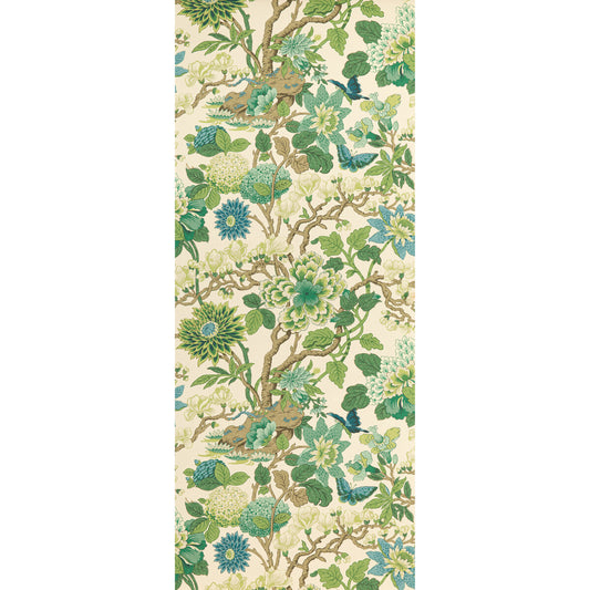 G P & J BAKER MAGNOLIA EMERALD/TEAL