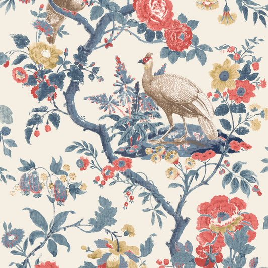 G P & J BAKER BROUGHTON ROSE INDIGO/RED