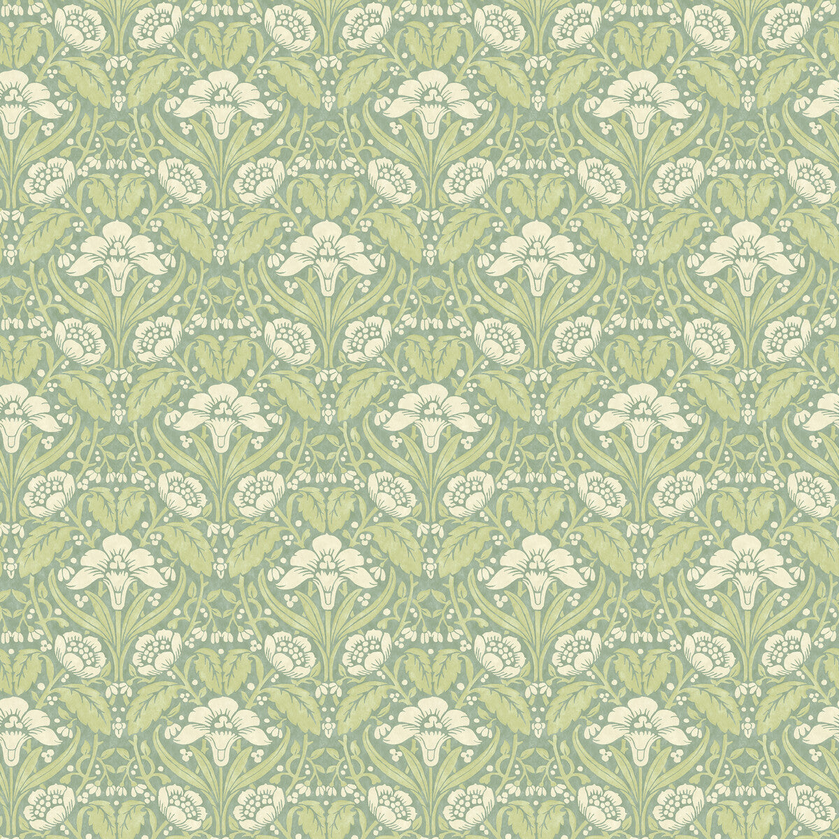 G P & J BAKER IRIS MEADOW AQUA/GREEN