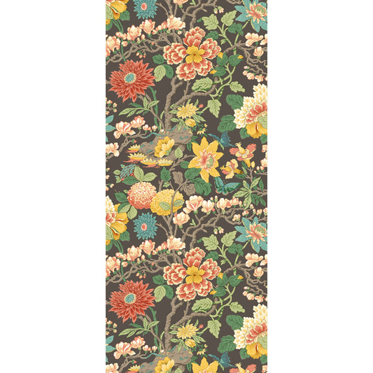G P & J BAKER LITTLE MAGNOLIA CHARCOAL/JEWEL