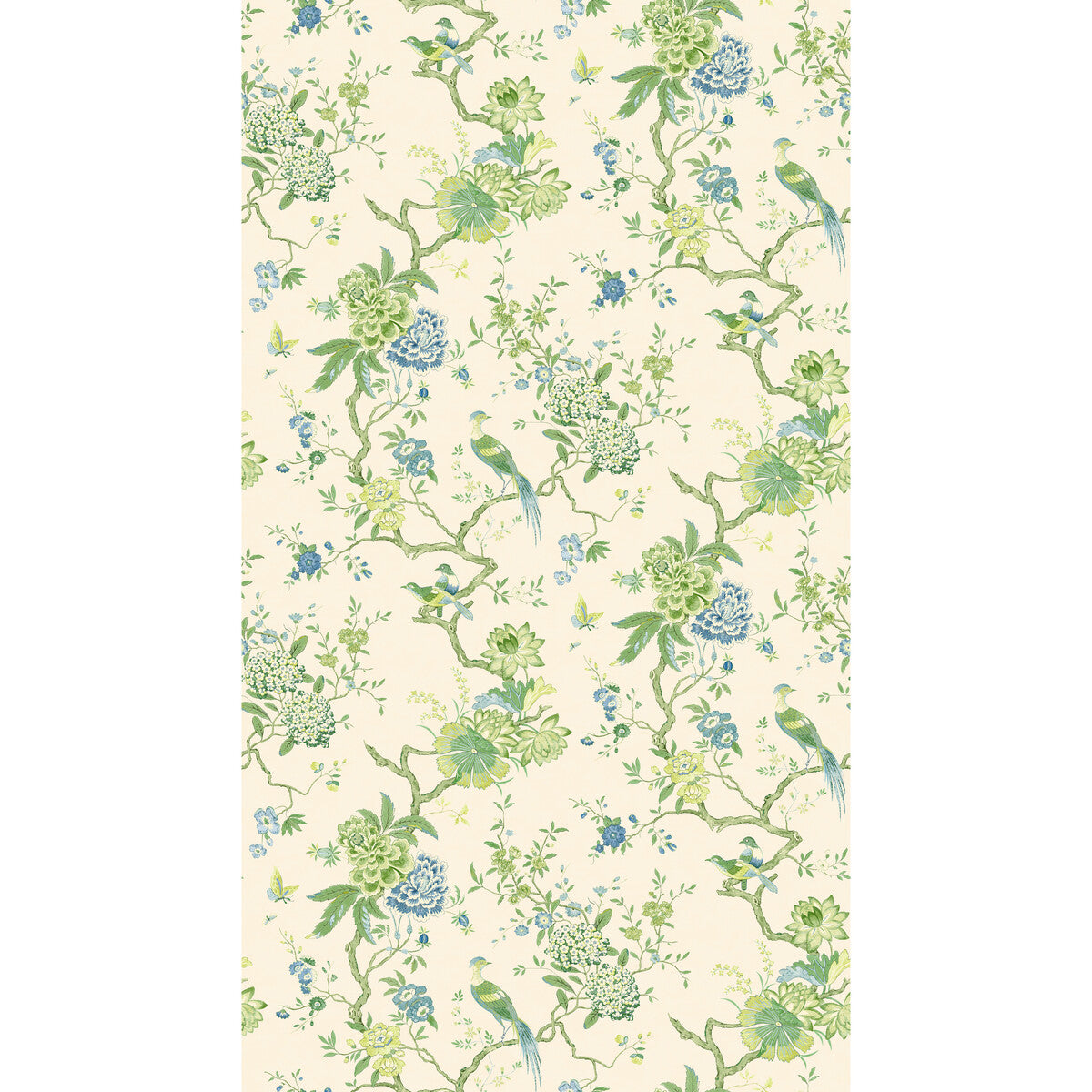 G P & J BAKER ORIENTAL BIRD GREEN/BLUE