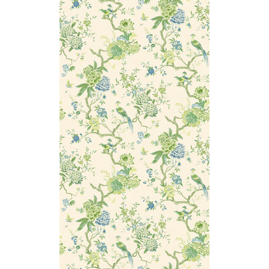G P & J BAKER ORIENTAL BIRD GREEN/BLUE