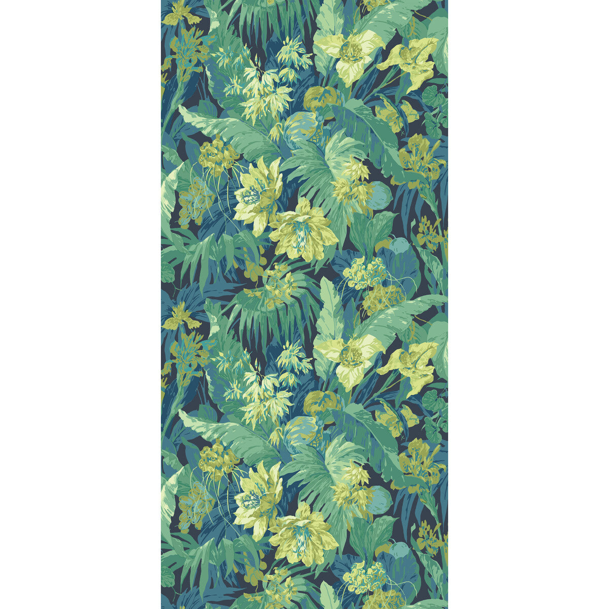 G P & J BAKER TROPICAL FLORAL INDIGO/TEAL