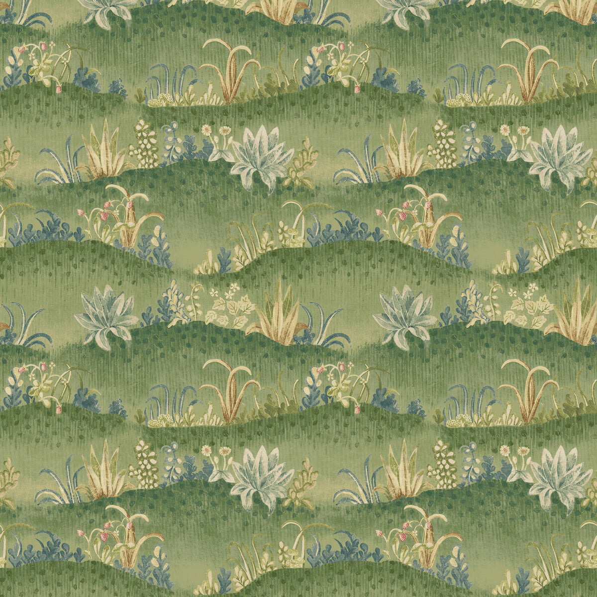 G P & J BAKER GARDEN TAPESTRY ROYAL GREEN