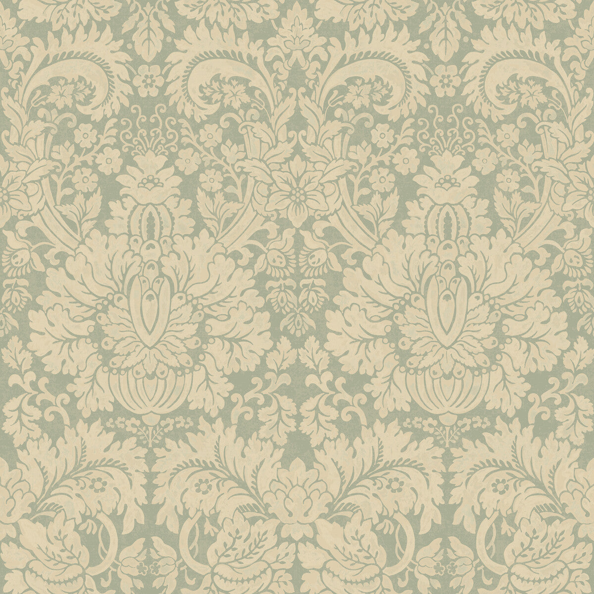 G P & J BAKER QUEEN'S DAMASK AQUAMARINE