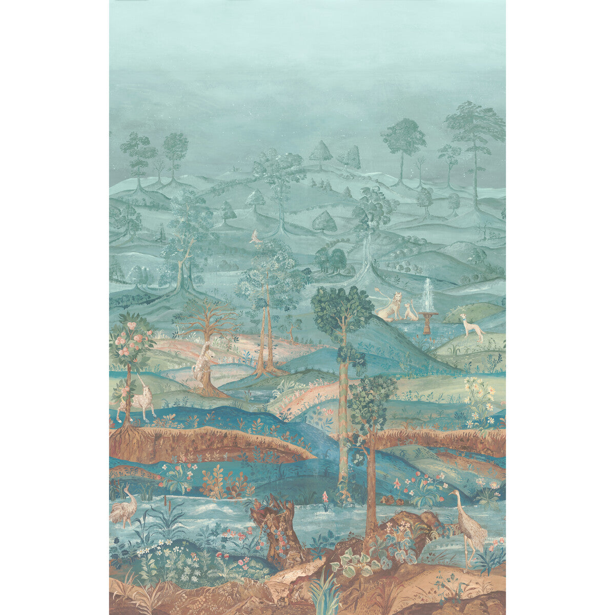 G P & J BAKER ROYAL PARK PANEL TEAL