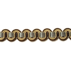 7250 Brown With Teal Gimp Trim