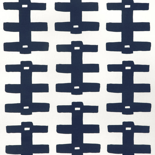CAROLINE CECIL TEXTILES BRIDGE DARK NAVY/OYSTER